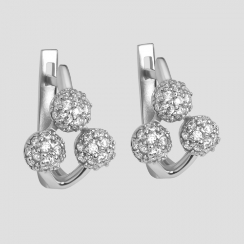 Earrings "White glow"