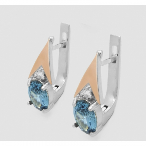 Earrings London Blue