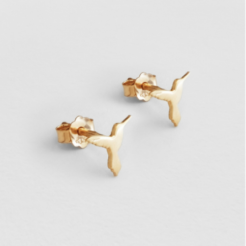 Earrings "Golden Hummingbirds"