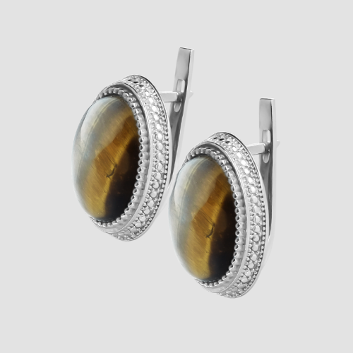 Earrings "Tiger's eye"