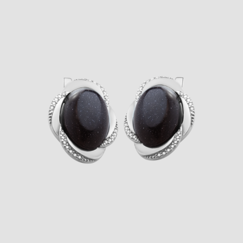 Earrings with Aventurine